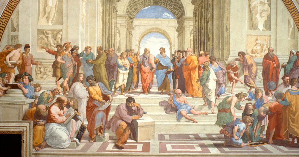 Quadro "Scuola di Atene" - Raffaello Sanzio - Musei Vaticani